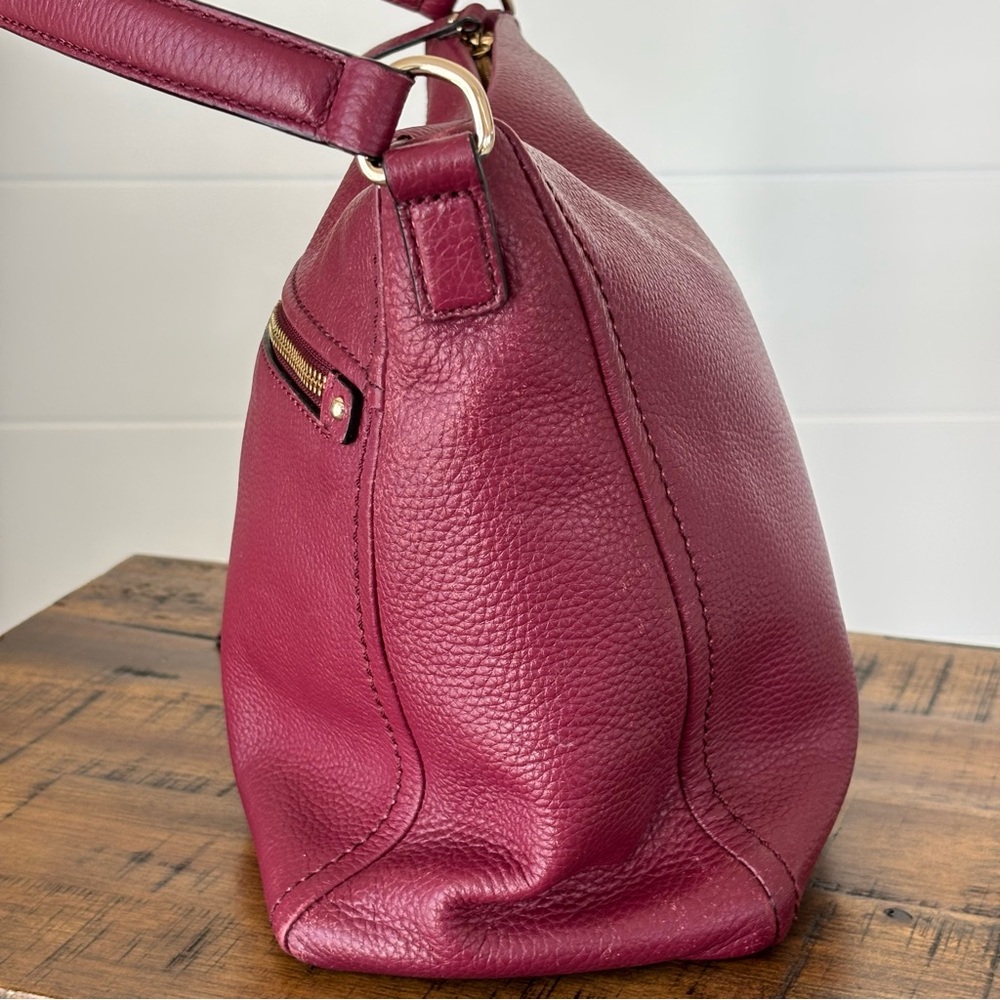 Kate Spade Cobble Hill Teagan Leather Hobo Bag in Merlot - Picture 4 of 16
